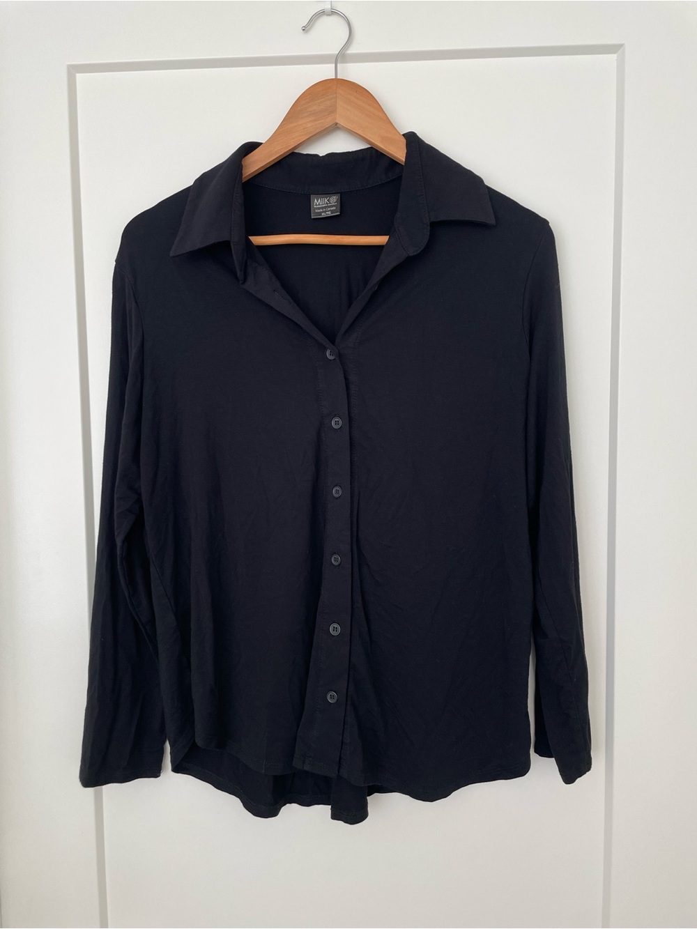 Miik Button Down Shirt | Black | XL